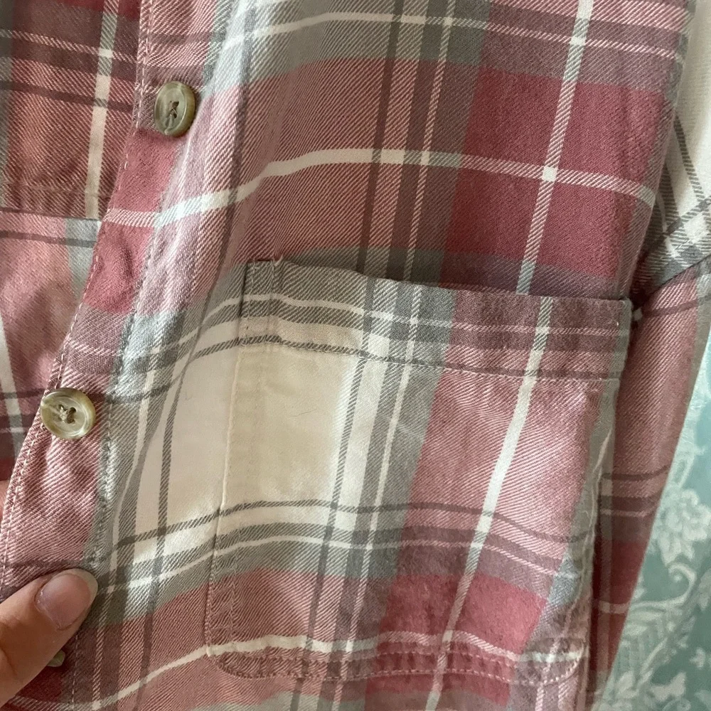American Eagle cropped tiger plaid button down - Picture 11 of 16